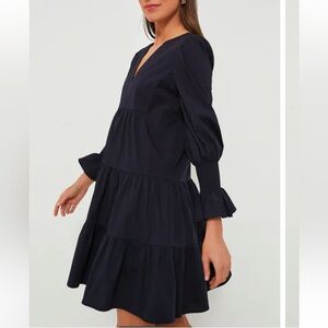 Pomander Place by Tuckernuck Navy Blue Cotton Poplin Kenzo Mini Dress Sz S